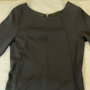 Joan Vass Quarter Sleeve Black Dress